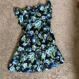 Janie and Jack Blue and Green Floral Dress